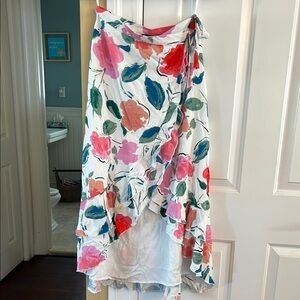 Floral Wrap Skirt - Multicolor